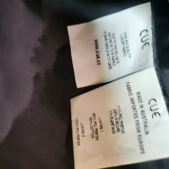 NEW Cue sleeveless top women's size 6 grey BNWT $189 tweed textured blouse zip - Picture 8 of 12